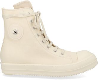Rick Owens High-Top Monochromatic Cotton Denim Sneakers