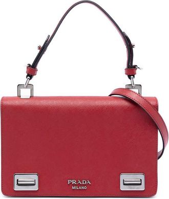 Prada Pre-owned Prada Saffiano Double Turn Lock Top Handle Bag Ladies BTGLGN3HDA02EQ3K
