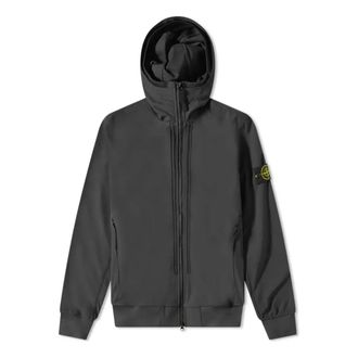 Stone Island Soft Shell-r Hooded Jacket Black 761540427-V0029