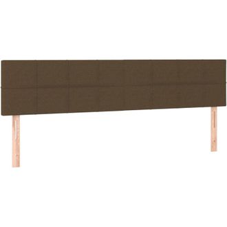 vidaXL Cabeceros 2 Unidades De Tela Marr&oacute;n Oscuro 80x5x78/88 Cm Vidaxl