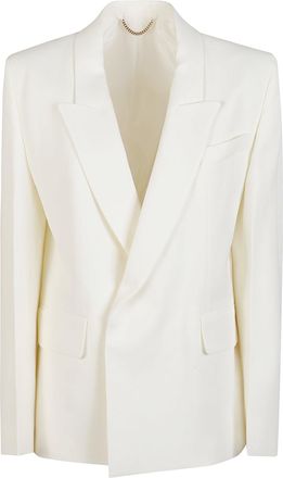Victoria Beckham Double Breasted Sharp Lapel Viscose Blazer