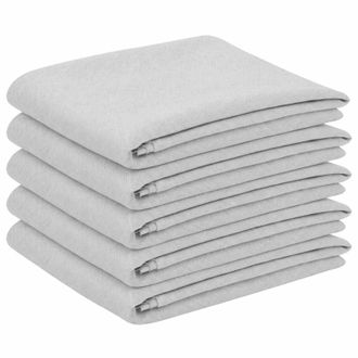 vidaXL Tovaglia Da Tavolo 5 Pz Rettangolare Bianco 110 X 180 Cm Vidaxl