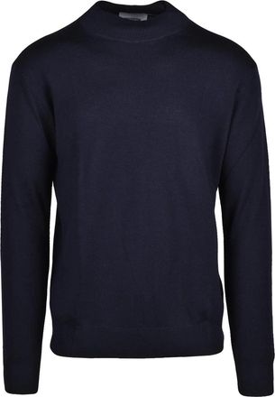 Dressism. Multicolor Turtleneck Knit Sweater with High Neck Design