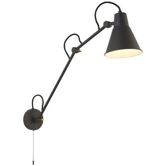 Searchlight Swing Arm Lámpara de pared gris metal - Searchlight