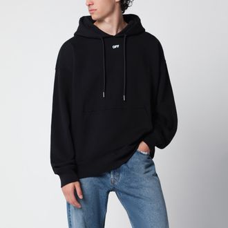 Off-white Felpa con cappuccio con stampa Arrow nera