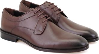 Desa Mens Leather Slip-Ons - Synthetic Sole, Flat Heel, Breathable | Brown - 41