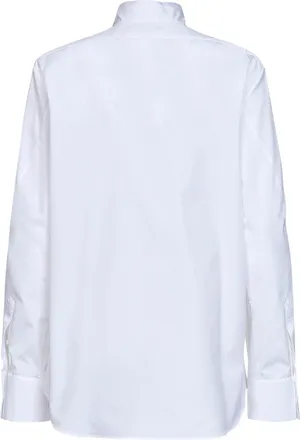 Givenchy Womens Shirt Cocoon Bow Poplin White Cotton