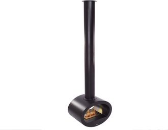 Purline Purline - Chimenea De Etanol De Techo Con Dise&ntilde;o Alargado En Acero Negro