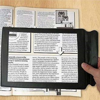 OEM Lupa De P&aacute;gina Completa A4 3x, Lupa Rectangular De Pl&aacute;stico Port&aacute;til Para Personas Mayores Y Con Discapacidad Visual, Para Leer Libros Y P&aacute;ginas