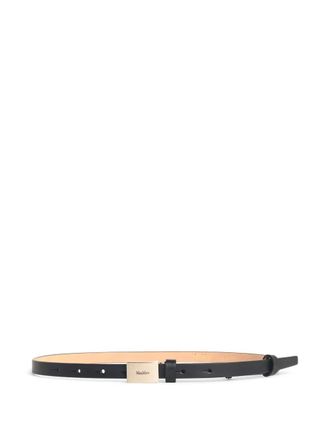 Max Mara leather logo-buckle belt - women - CALFSKIN - M - Black