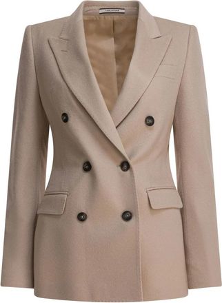 Tagliatore Parigi Blazer - Dames - Blazers - Beige - XS - Leer - Jassen