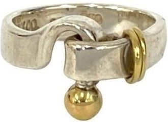 Tiffany & Co. Gold Silver Gold (18K) Silver 925 Band Ring (Pre-Owned)