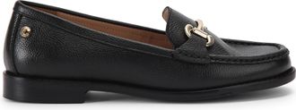 Carvela Womens Leather Snap Wide Fit Loafers - Black - Size UK 5