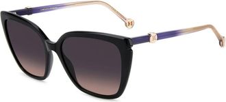 Carolina Herrera 0385/S Ofe/Tp Zonnebril - Dames - Zonnebrillen - Zwart - 56 MM - Accessoires