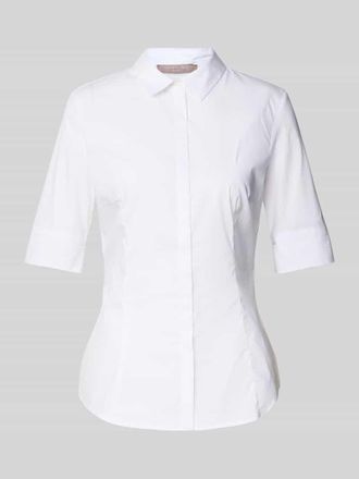 Christian Berg Hemdbluse mit verdeckter Knopfleiste in Weiss, Gr&ouml;&szlig;e 48