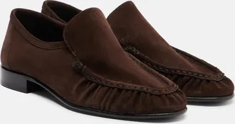 The Row Mocasines de ante fruncidos