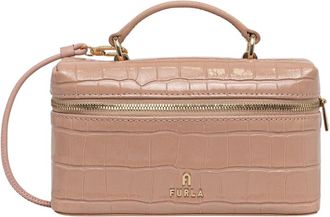 Furla Camelia Micro - Dames - Tassen - Roze - Maat: ONE Size Leer