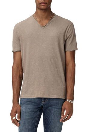John Varvatos Miles Slub Cotton T-Shirt in Haze Grey at Nordstrom, Size X-Large