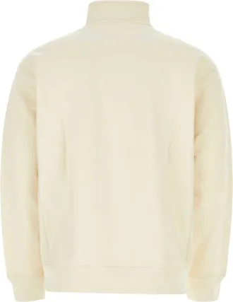 Carhartt Work in Progress Mens Half-Zip Cotton Blend Sweatshirt Beige Polyester Sweater
