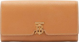 Burberry Brown Calfskin Tb Continental Wallet (Authentic Pre-Loved)