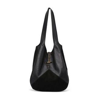 Chlo&eacute; Tassen, Dames, Zwart, ONE Size, Leer, Balloon Bag