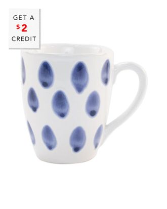 Vietri Viva By Vietri Santorini Dot Mug With $4 Credit