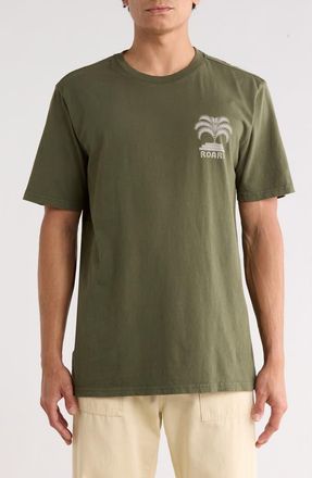 Roark Moto Palm Graphic T-Shirt in Mil at Nordstrom, Size Xx-Large