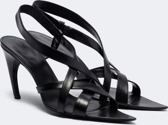 Khaite Sadie leather slingback sandals