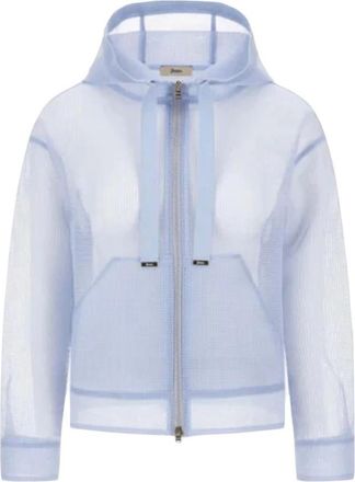Herno Jassen - Dames - Zomerjassen - Blauw - M - Katoen - Jassen