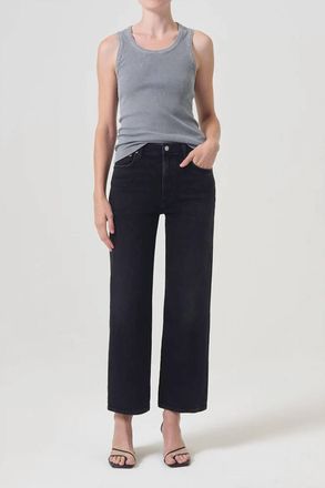 A Gold E Harper Crop Wide Leg Jeans In Hush
