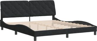 vidaXL Estructura De Cama Sin Colch&oacute;n Terciopelo Negro 180x200 Cm Vidaxl