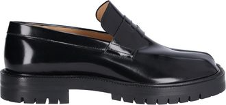 Maison Margiela Moccasini Tabi County in Glossy Black Calf Leather