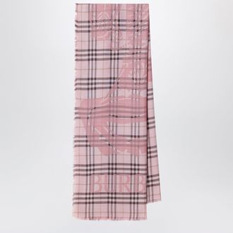Burberry Large pink Check scarf with EKD