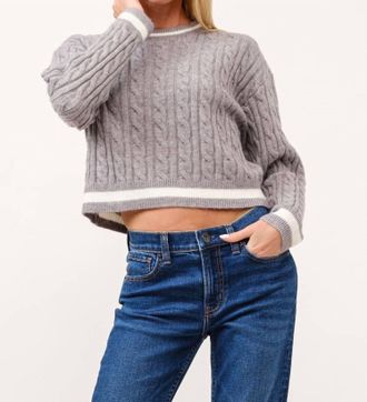 Cielo Houston Cropped Sweater In Grey