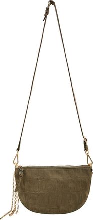Fredsbruder FREDsBRUDER Leather Shoulder Bag Velvet Wild Cross Bag Khaki Olive Green