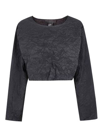 Maria Calderara Crinkled Opaque Taffeta Sweater
