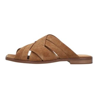 Stefano Lauran 4004A Slippers - Dames - Schoenen - Bruin - Maat: 40 EU Leer