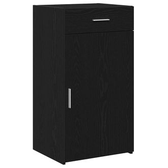vidaXL Credenza Rovere Nero 30 X 42.5 X 93 Cm Legno Multistrato - Vidaxl