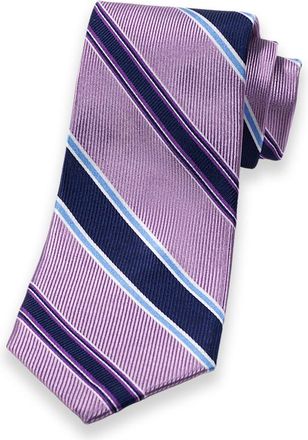 Paul Fredrick Stripe Woven Silk Tie