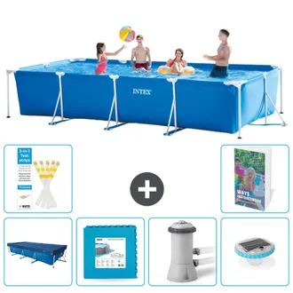 Intex Piscina Con Estructura Rectangular - 450x220x84 Cm - 7-piezas S174