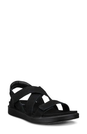 Ecco Soft Cross Strap Sandal in Black at Nordstrom, Size 10-10.5Us