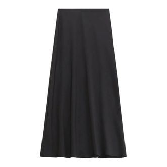 Imperial Maxi Skirts, female, Black, XS, Flowy Satin Maxi Skirt