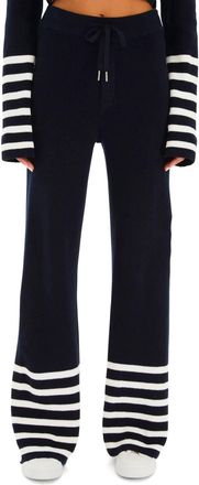 SER.O.YA Poe Knit Pants In Navy/white Stripe