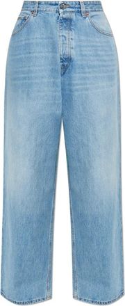 VETEMENTS Jeans met logo - Heren - Regular Fit Jeans - Blauw - W31 - Katoen - Jeans