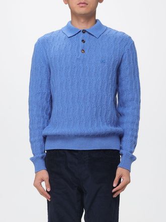 Etro Polo a maniche lunghe in 100% cashmere con paramontura a 3 bottoni