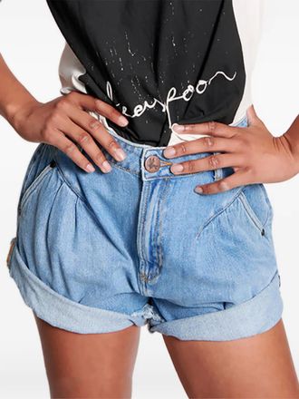 One Teaspoon Shorts denim a vita alta - Blu