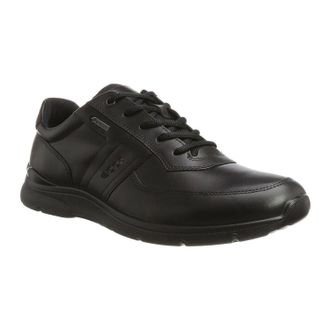 Ecco Ecco Irving Leather Mens Lace Up Trainers - Black - Size:UK 12-12.5
