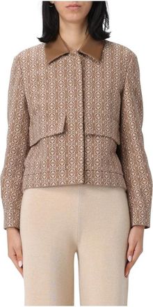 Max Mara Viborg Katoenen Jacquard Jas - Dames - Zomerjassen - Veelkleurig - S - Katoen - Jassen