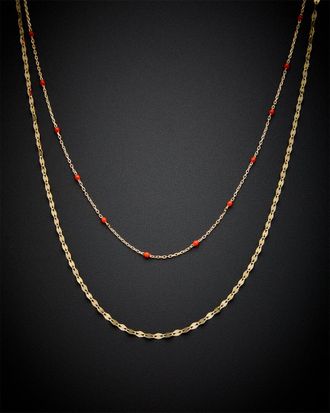 Italian Gold, Inc 14K Italian Gold 2-Layer Necklace