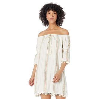 America & Beyond America & Beyond Aurora Rose Dress Large White Off Shoulder Tunic JZZ53